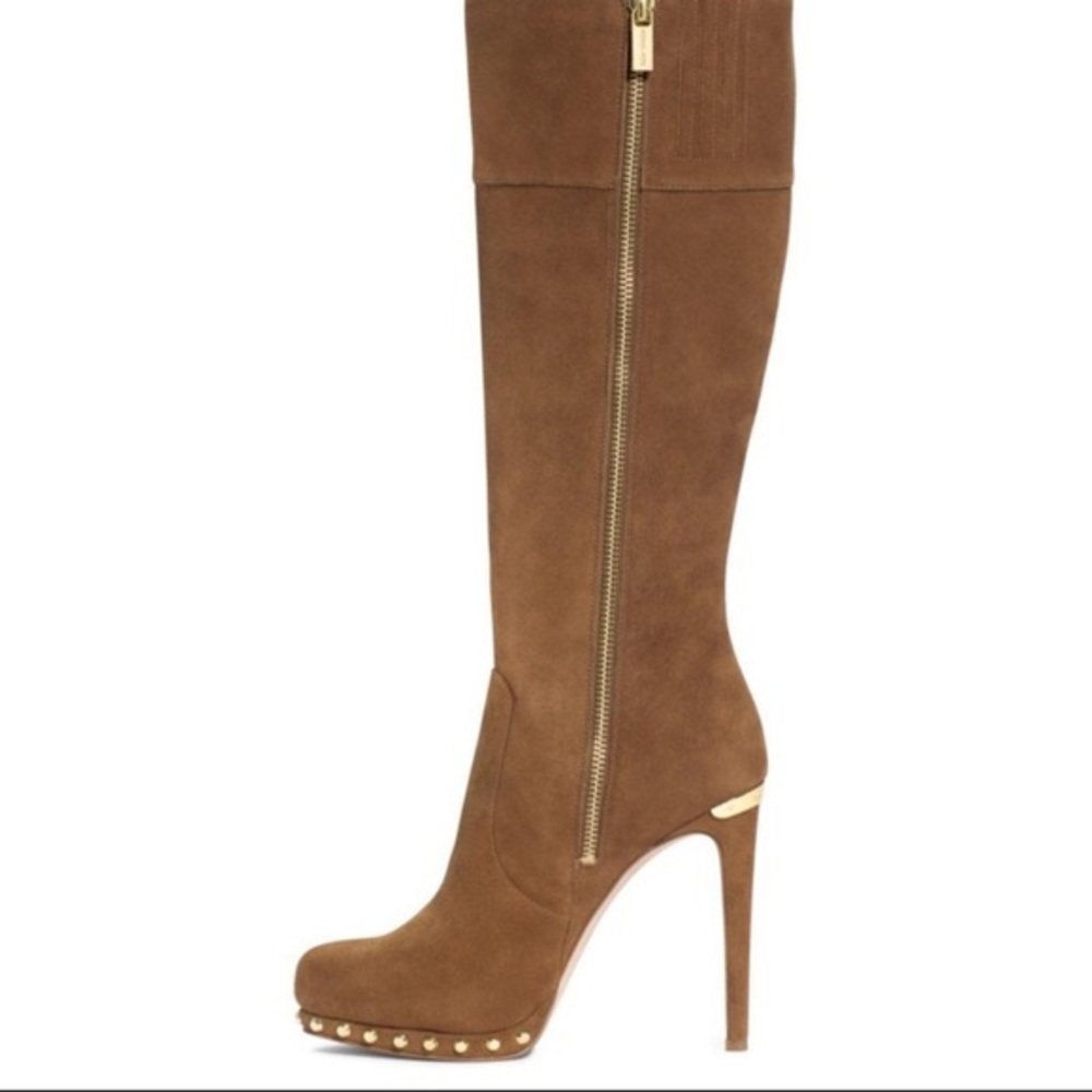 Michael Kors Ailee Tall Brown Suede Boots size 7